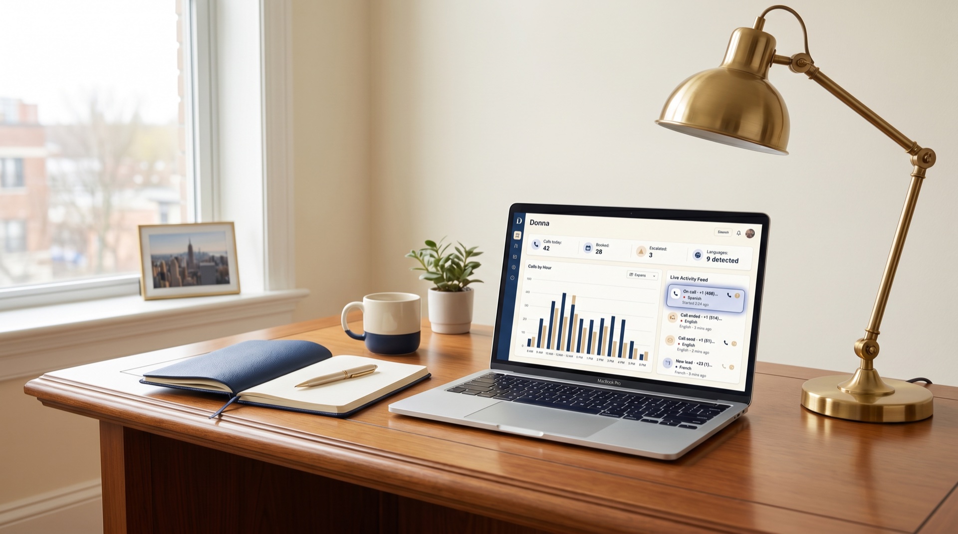Real-Time Dashboard — Della AI receptionist